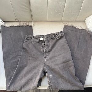 Zara wide leg brown stretchy jeans